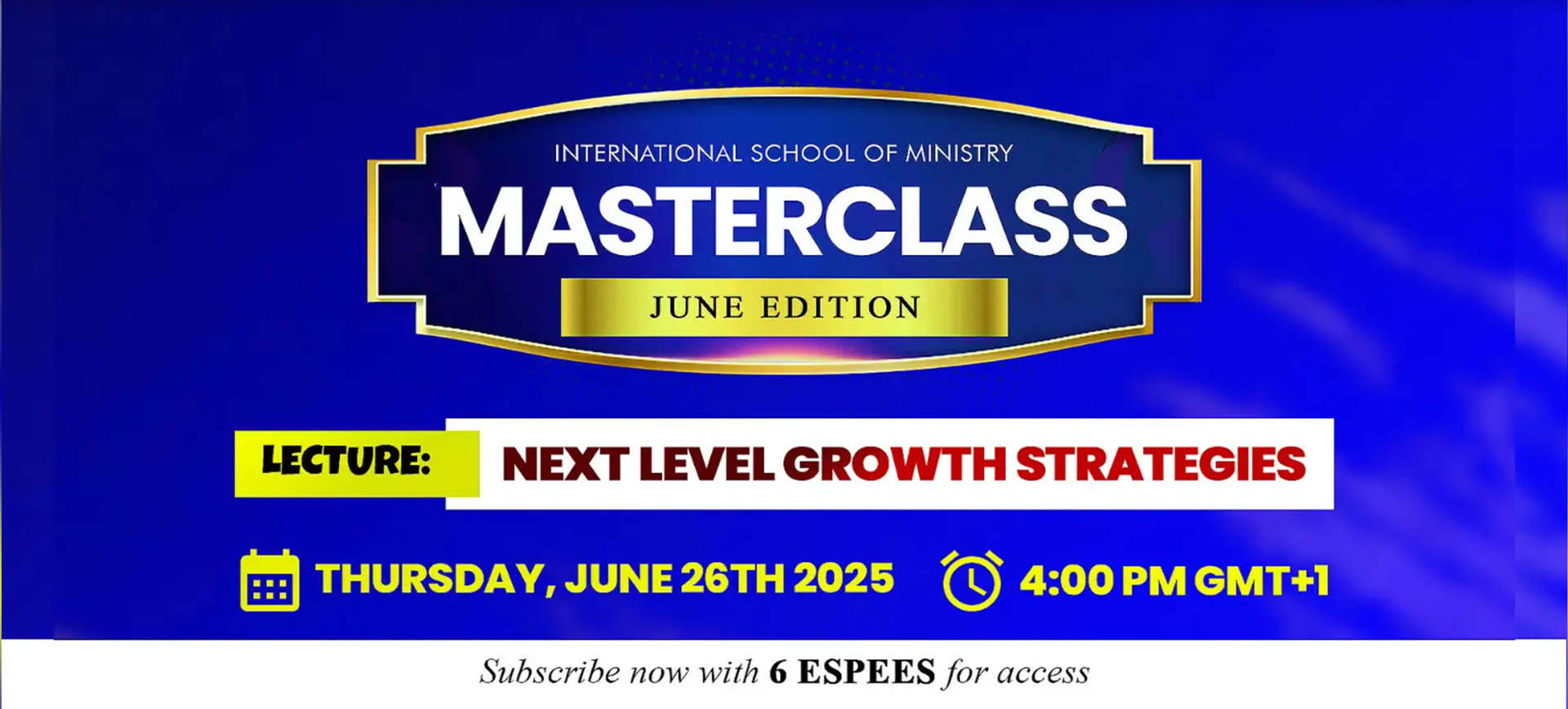 ISM MAsterclass